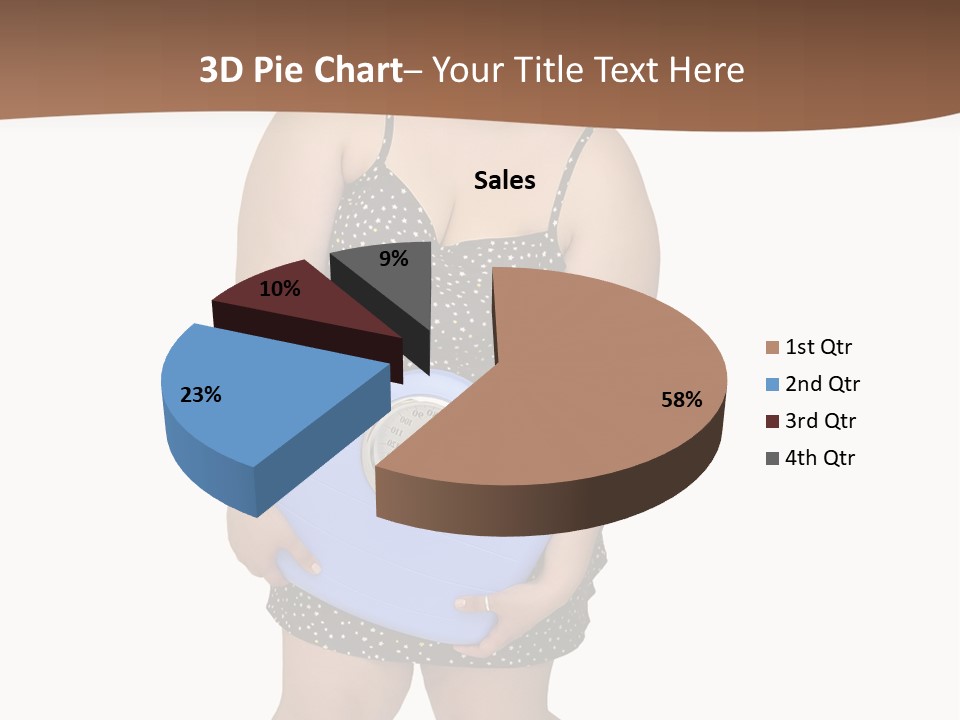 Female Nightie Overweight PowerPoint Template