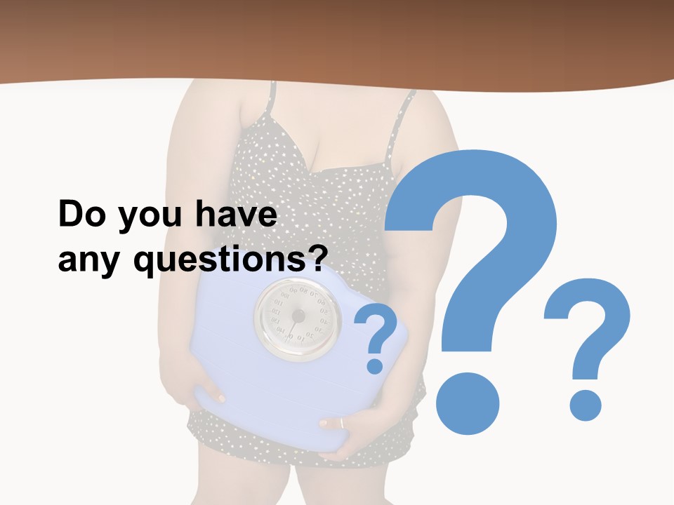 Female Nightie Overweight PowerPoint Template