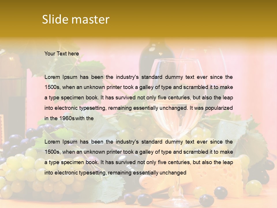 Food Still Life Wine PowerPoint Template