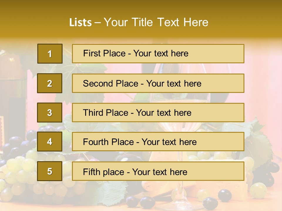 Food Still Life Wine PowerPoint Template