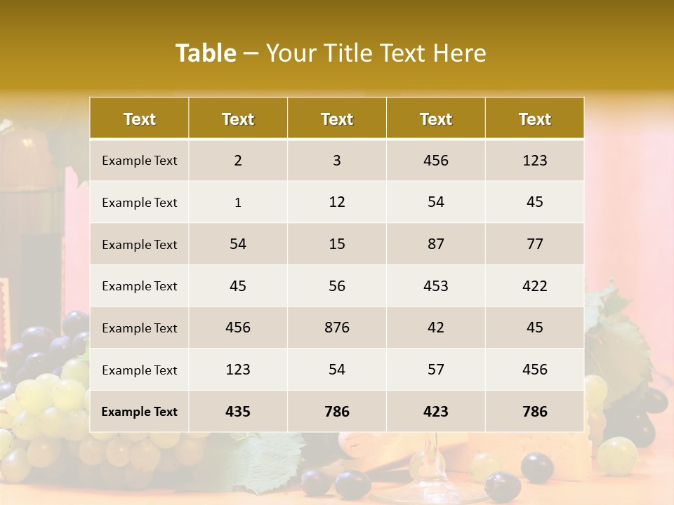 Food Still Life Wine PowerPoint Template