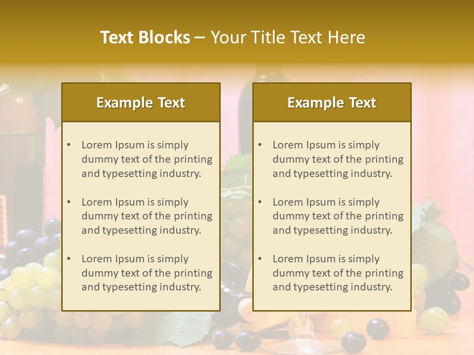 Food Still Life Wine PowerPoint Template