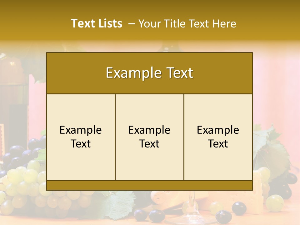 Food Still Life Wine PowerPoint Template