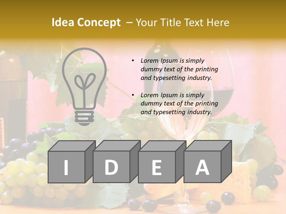 Food Still Life Wine PowerPoint Template