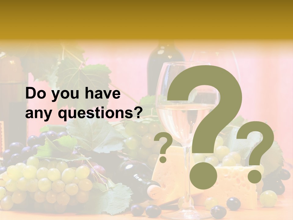 Food Still Life Wine PowerPoint Template