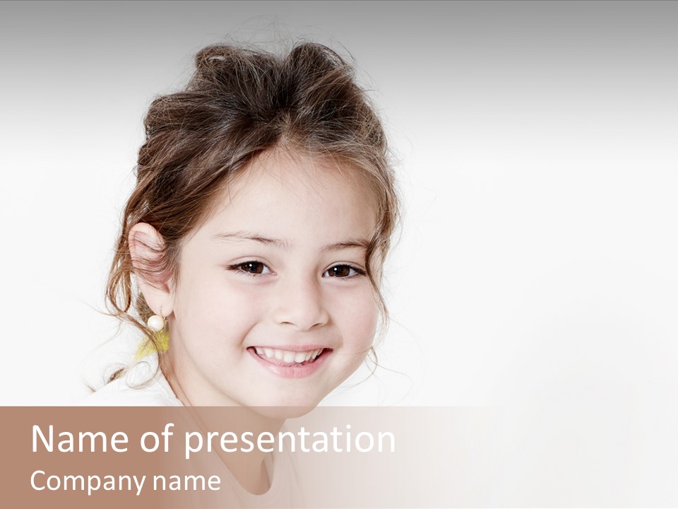 Girl White PowerPoint Template