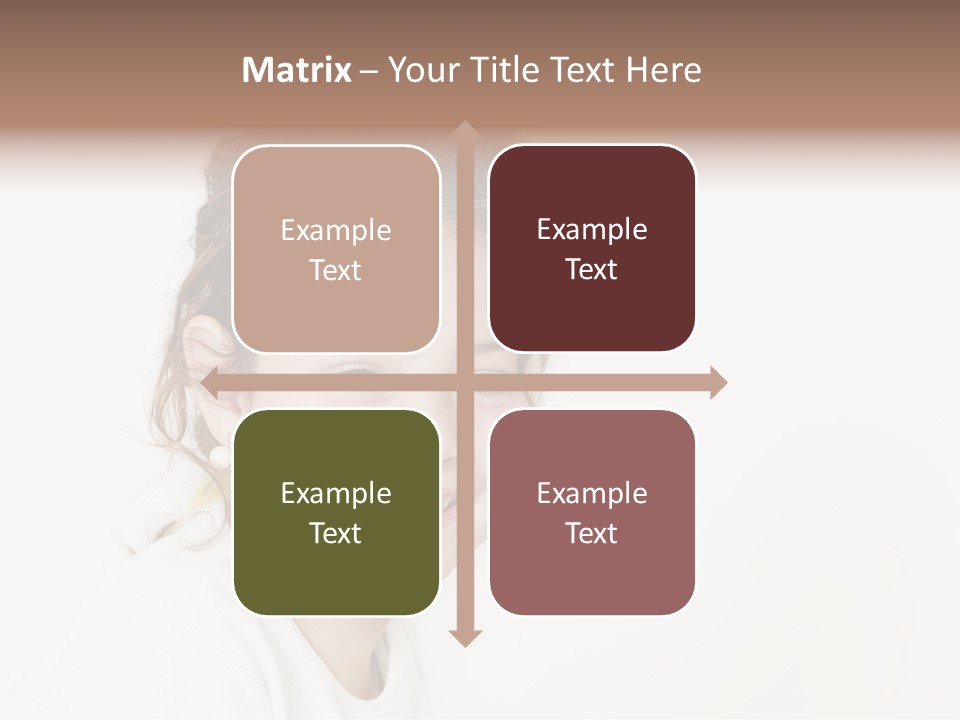 Girl White PowerPoint Template