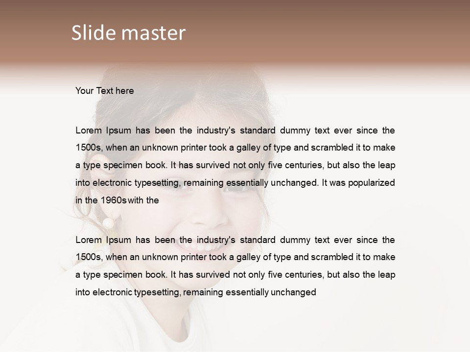 Girl White PowerPoint Template