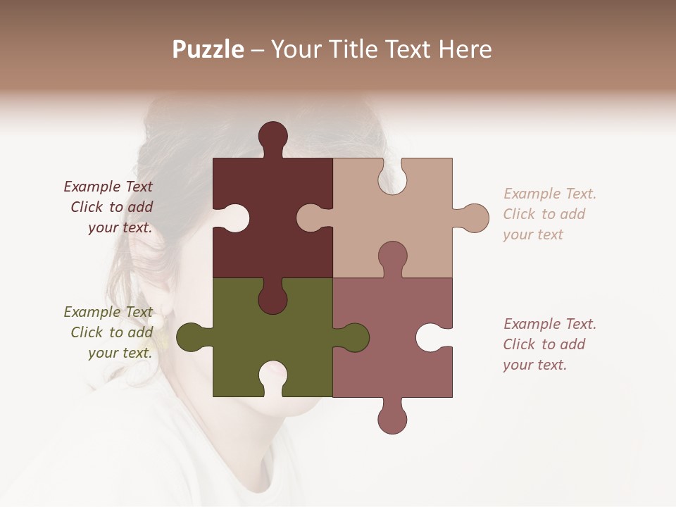 Girl White PowerPoint Template