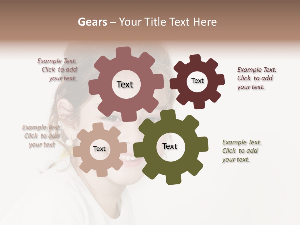 Girl White PowerPoint Template