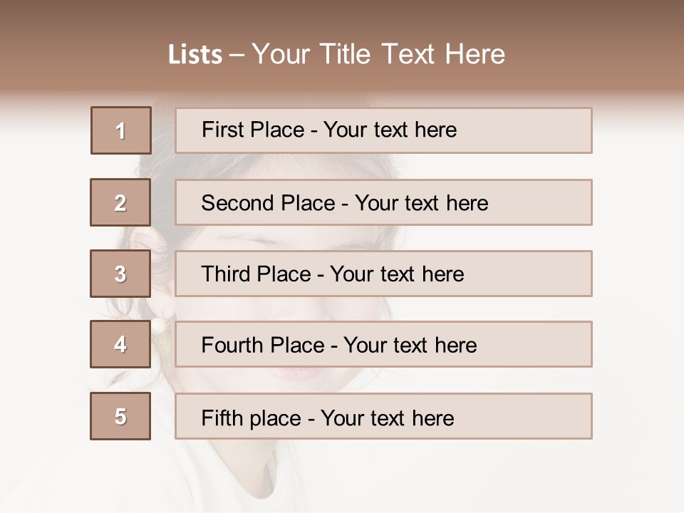 Girl White PowerPoint Template