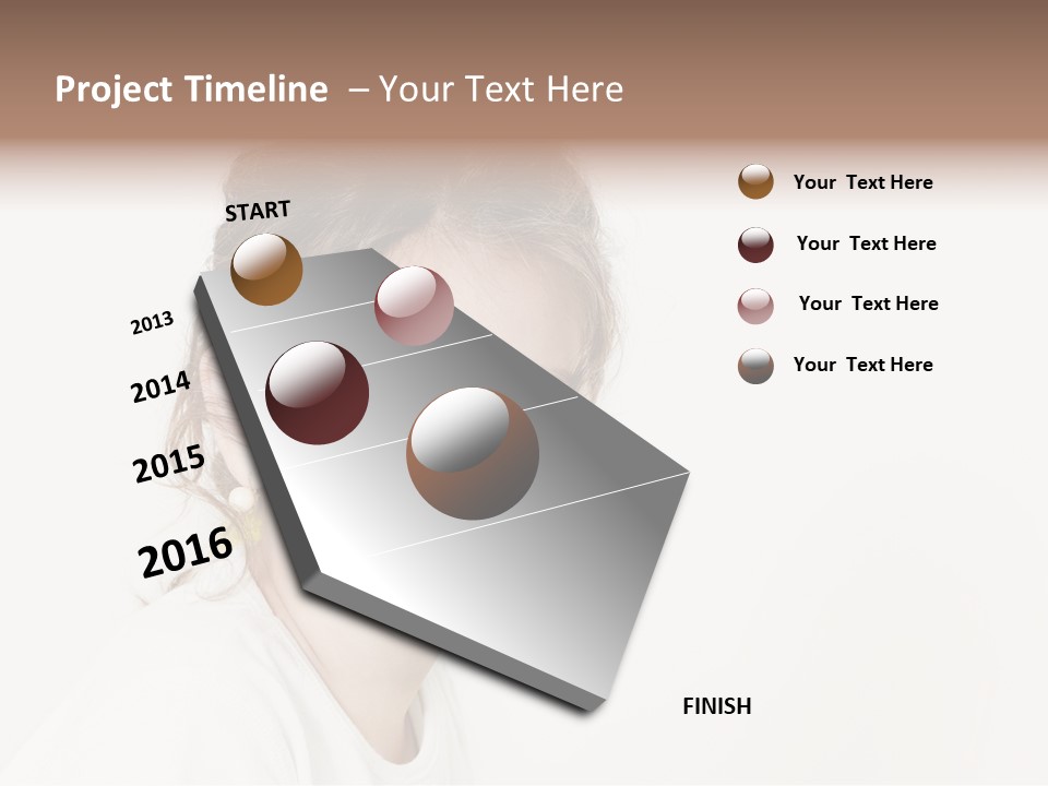 Girl White PowerPoint Template