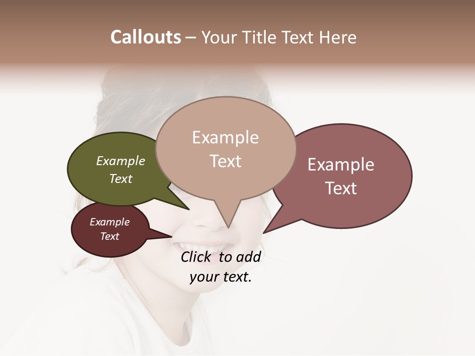 Girl White PowerPoint Template