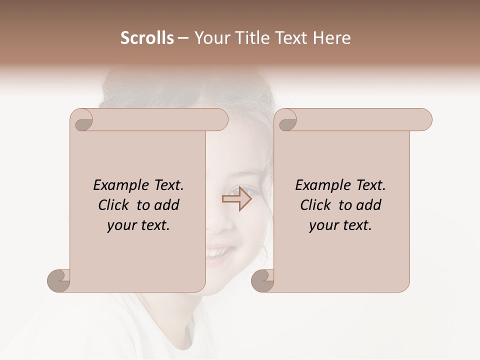 Girl White PowerPoint Template