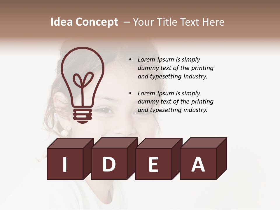 Girl White PowerPoint Template