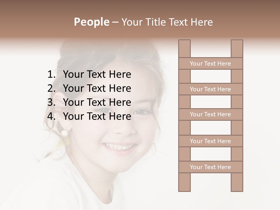 Girl White PowerPoint Template