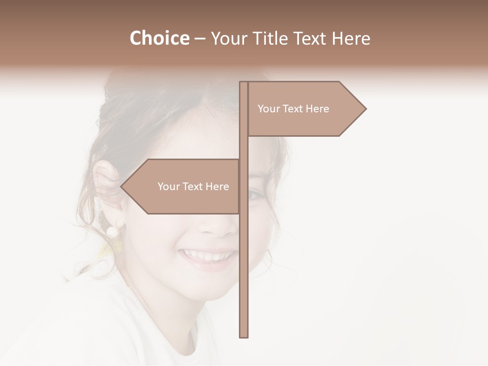 Girl White PowerPoint Template