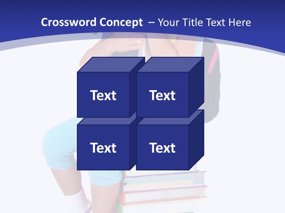 Stack Teen Face PowerPoint Template