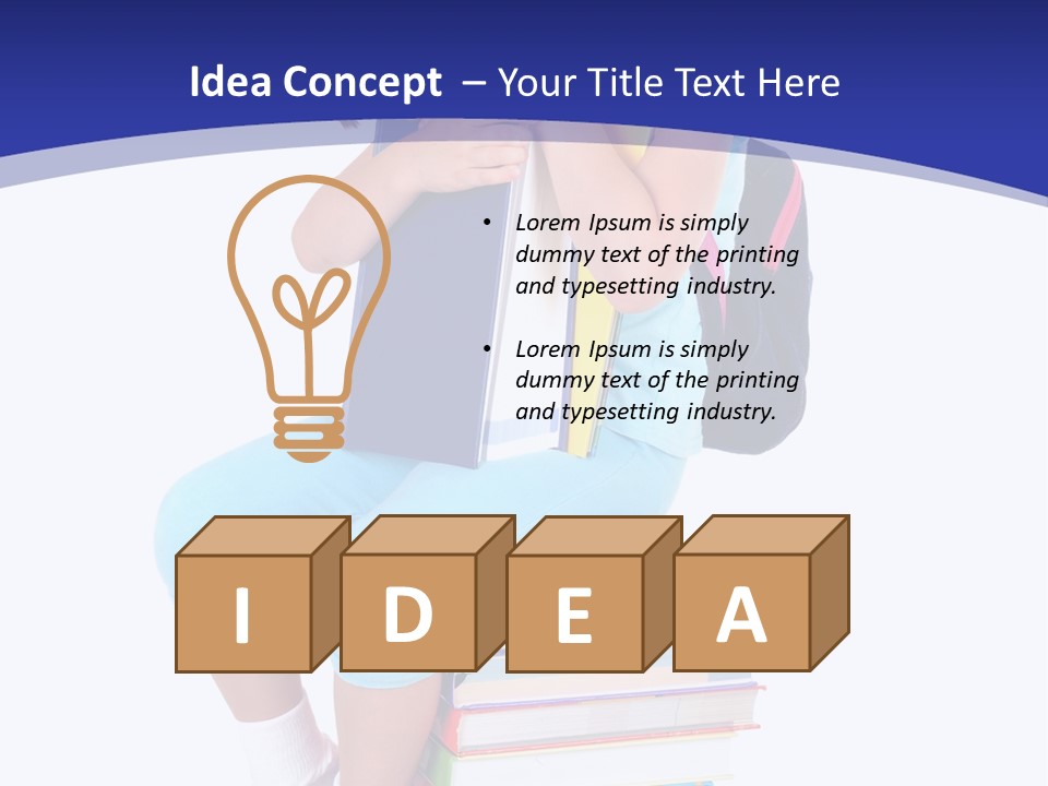 Stack Teen Face PowerPoint Template