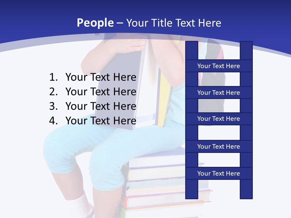 Stack Teen Face PowerPoint Template
