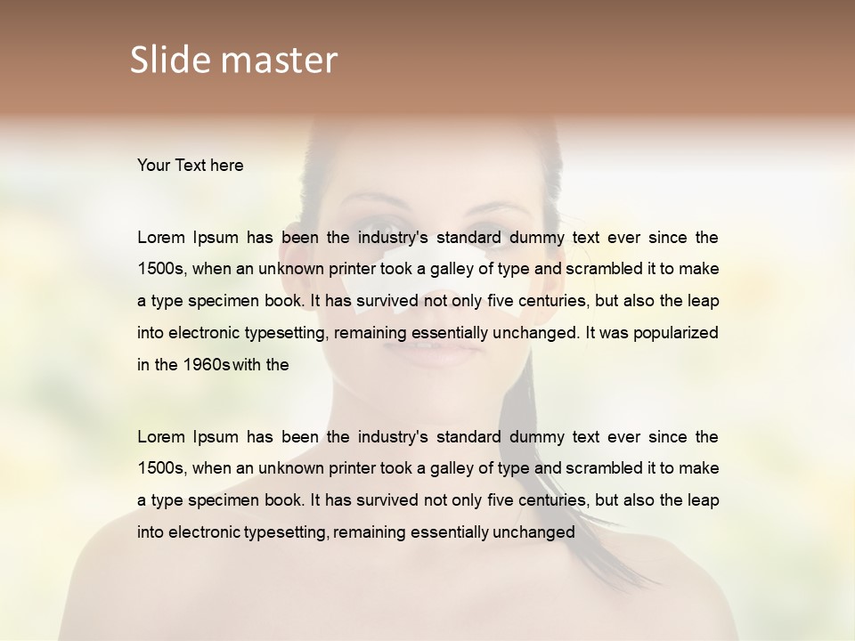 Beauty Background Portrait PowerPoint Template