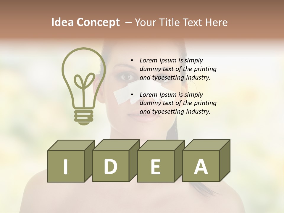 Beauty Background Portrait PowerPoint Template