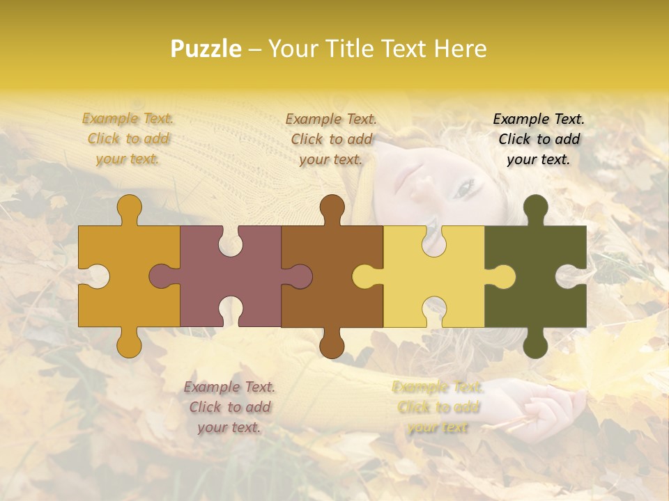 Happy Face Woman PowerPoint Template