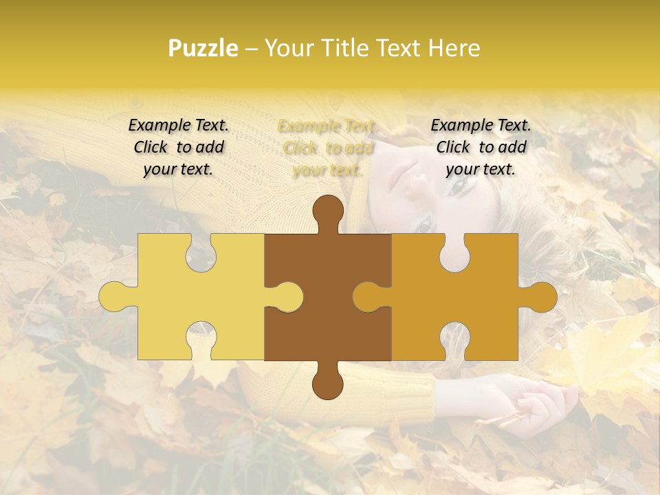 Happy Face Woman PowerPoint Template