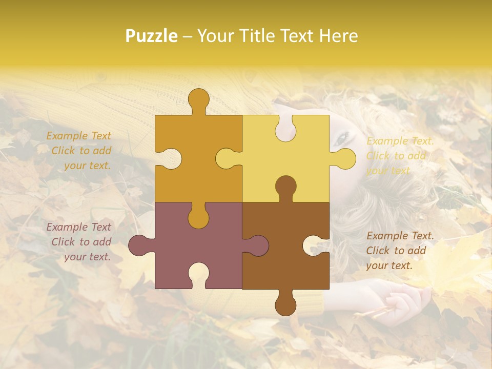 Happy Face Woman PowerPoint Template