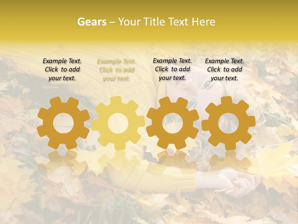 Happy Face Woman PowerPoint Template