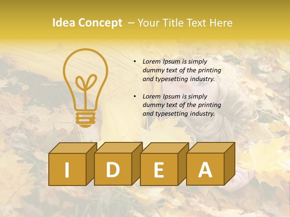 Happy Face Woman PowerPoint Template