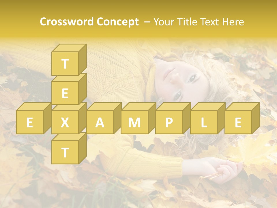 Happy Face Woman PowerPoint Template