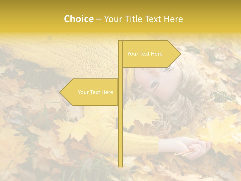 Happy Face Woman PowerPoint Template