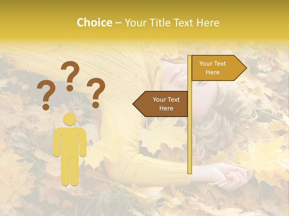 Happy Face Woman PowerPoint Template