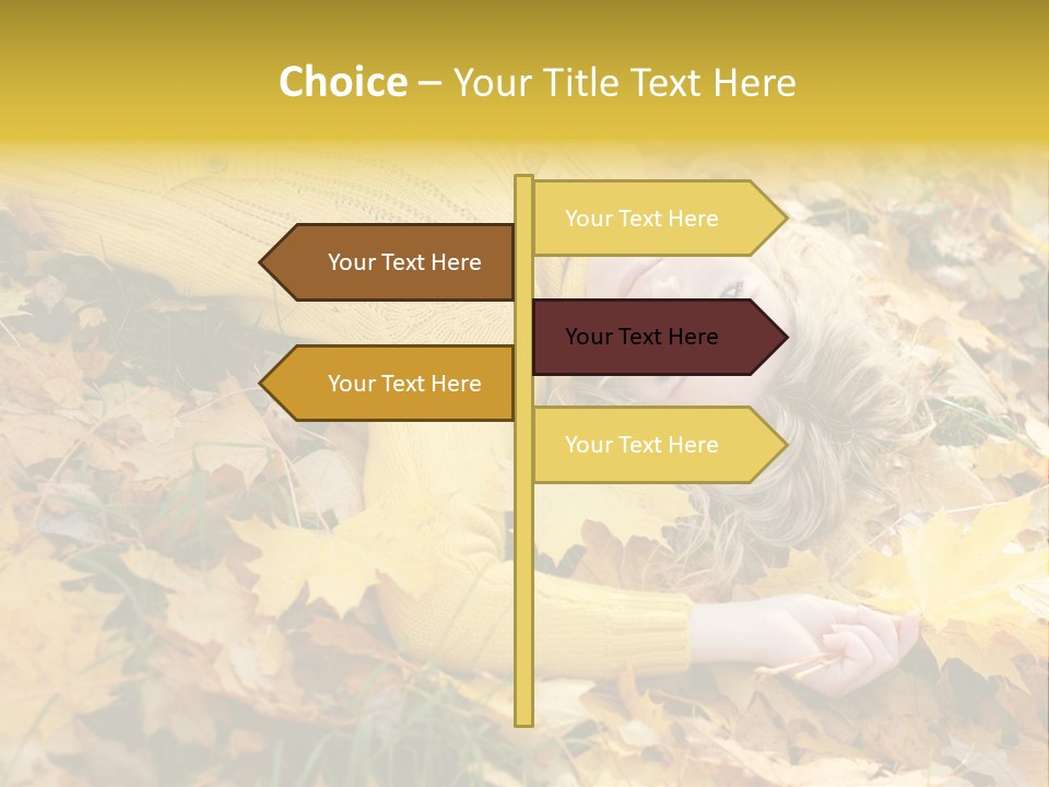 Happy Face Woman PowerPoint Template