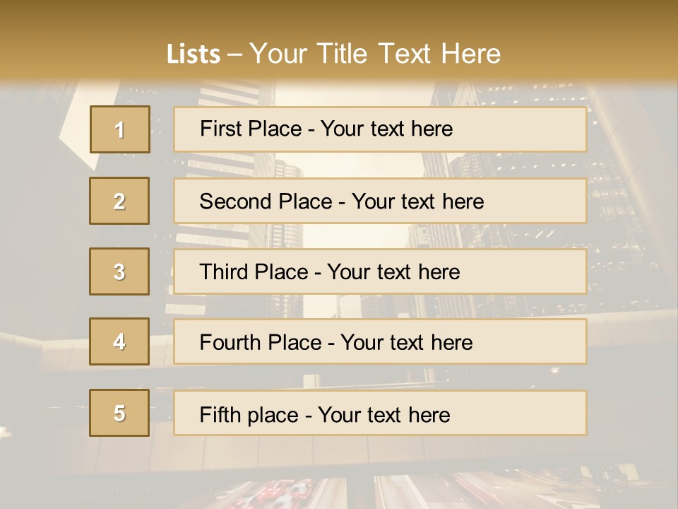 Time Urban Motion PowerPoint Template
