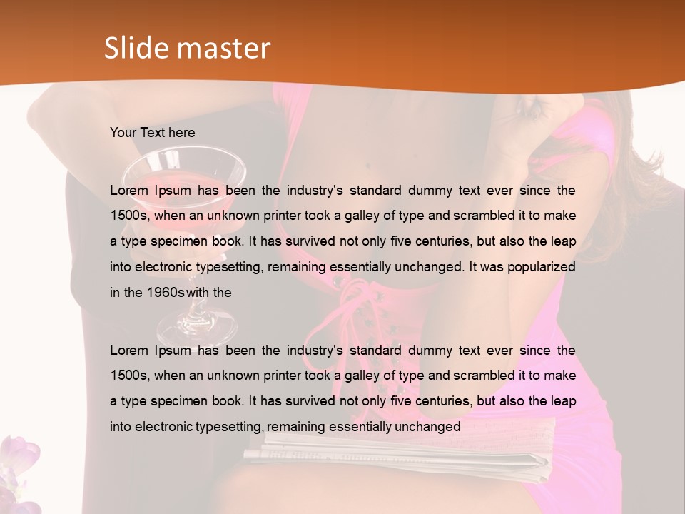 Isolated Beverage Cocktail PowerPoint Template