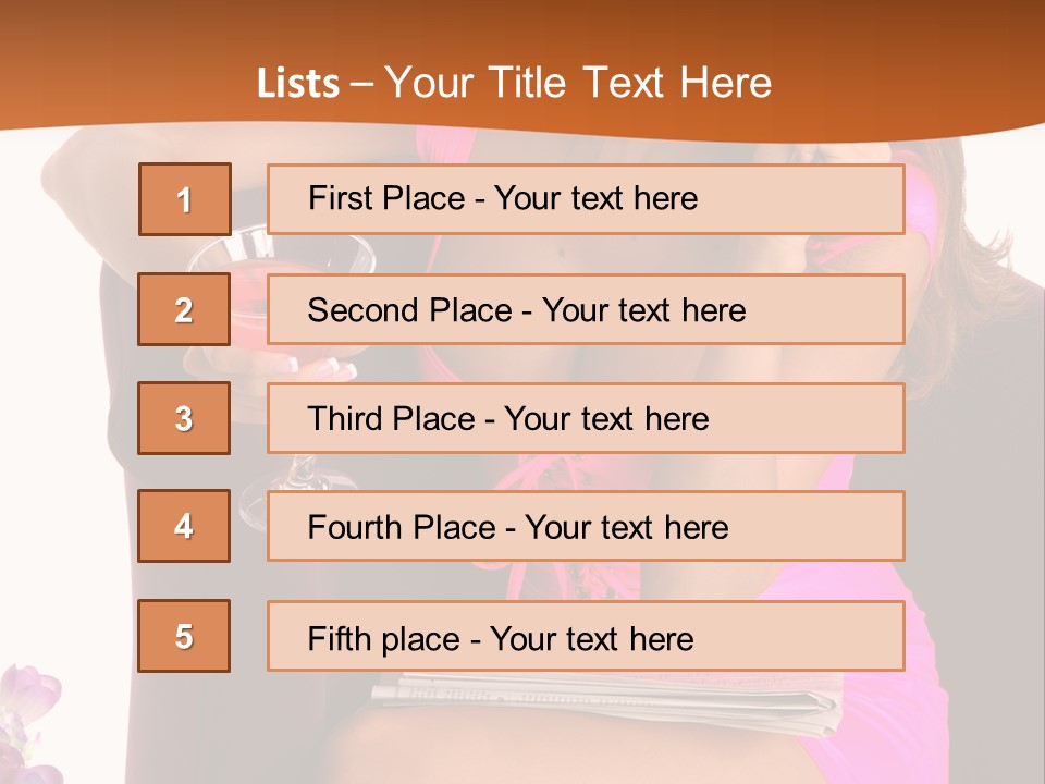 Isolated Beverage Cocktail PowerPoint Template