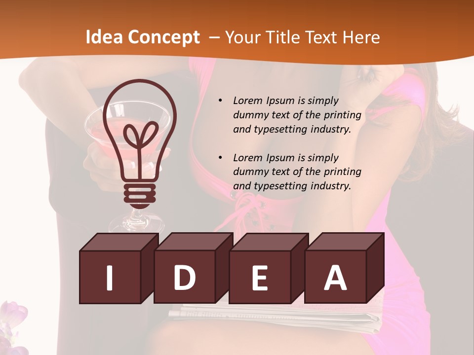 Isolated Beverage Cocktail PowerPoint Template