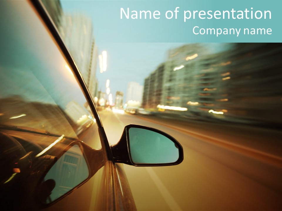 Blurred Dark Speed PowerPoint Template