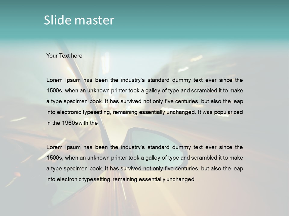 Blurred Dark Speed PowerPoint Template