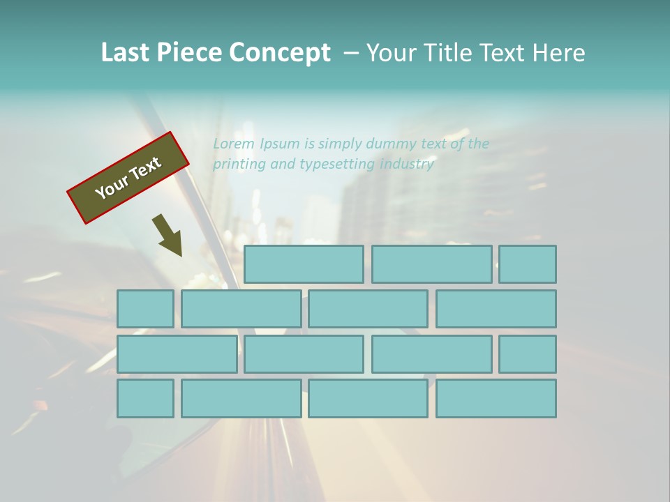 Blurred Dark Speed PowerPoint Template