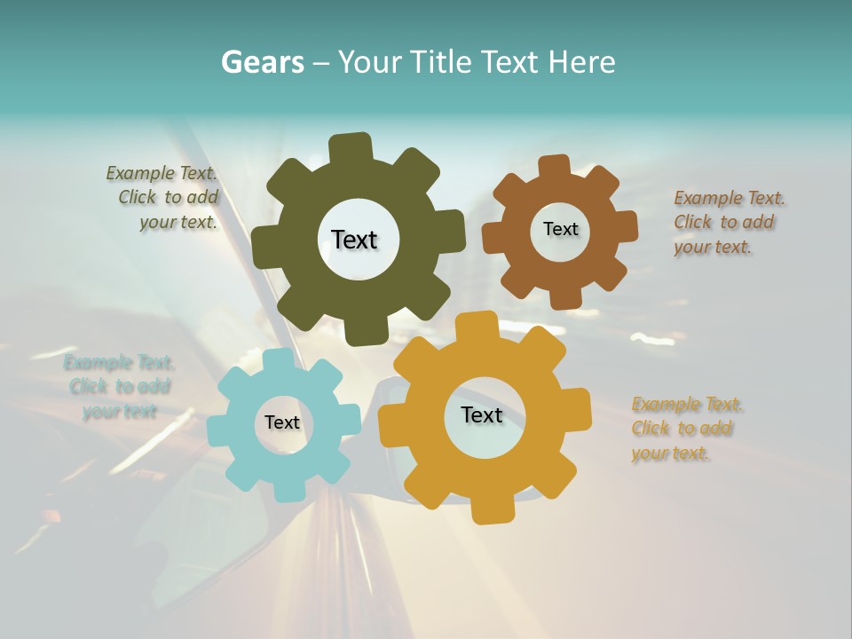 Blurred Dark Speed PowerPoint Template