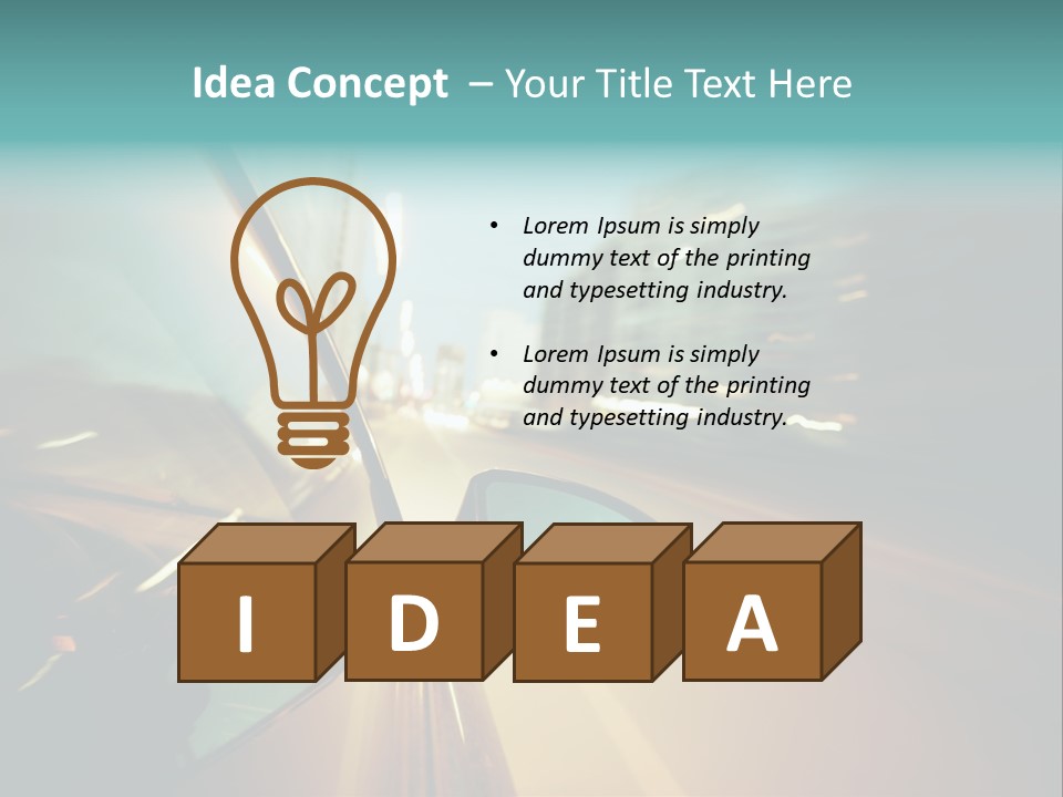 Blurred Dark Speed PowerPoint Template