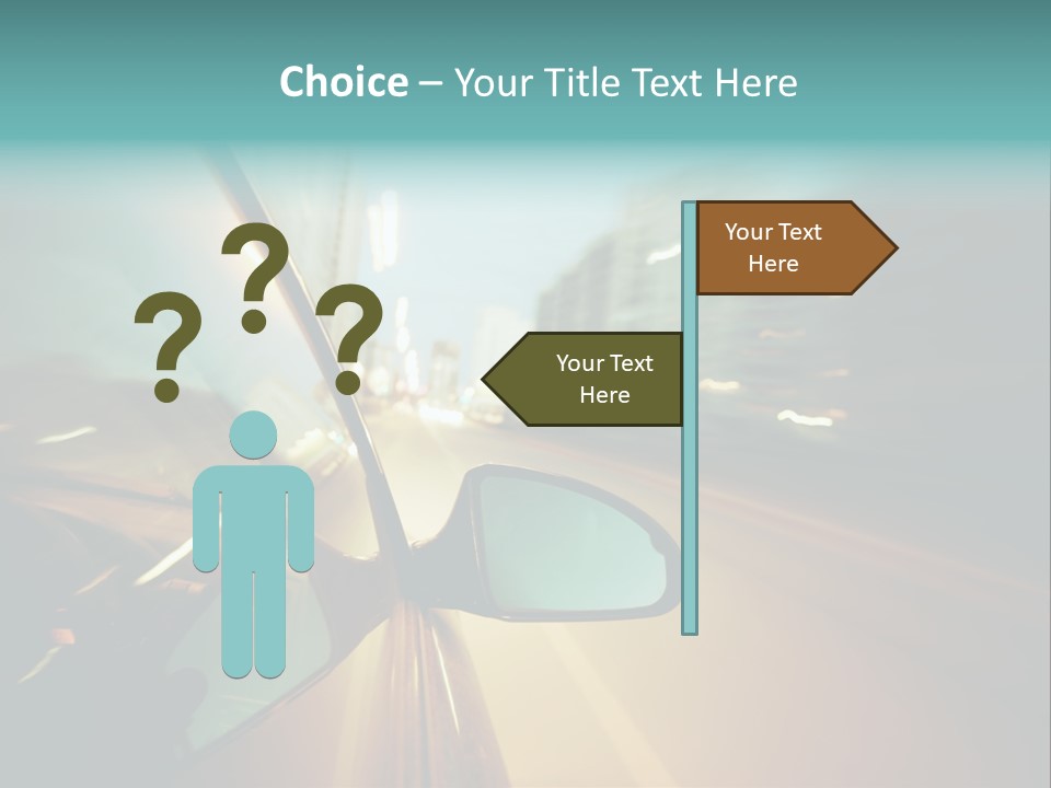 Blurred Dark Speed PowerPoint Template