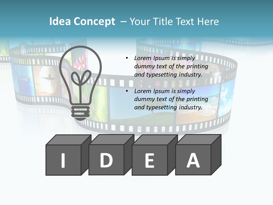 Square Black Border PowerPoint Template