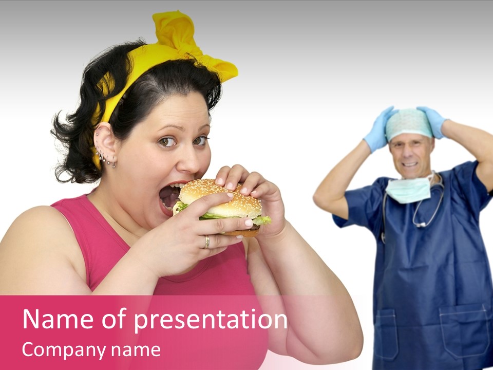 Fun Female Big PowerPoint Template