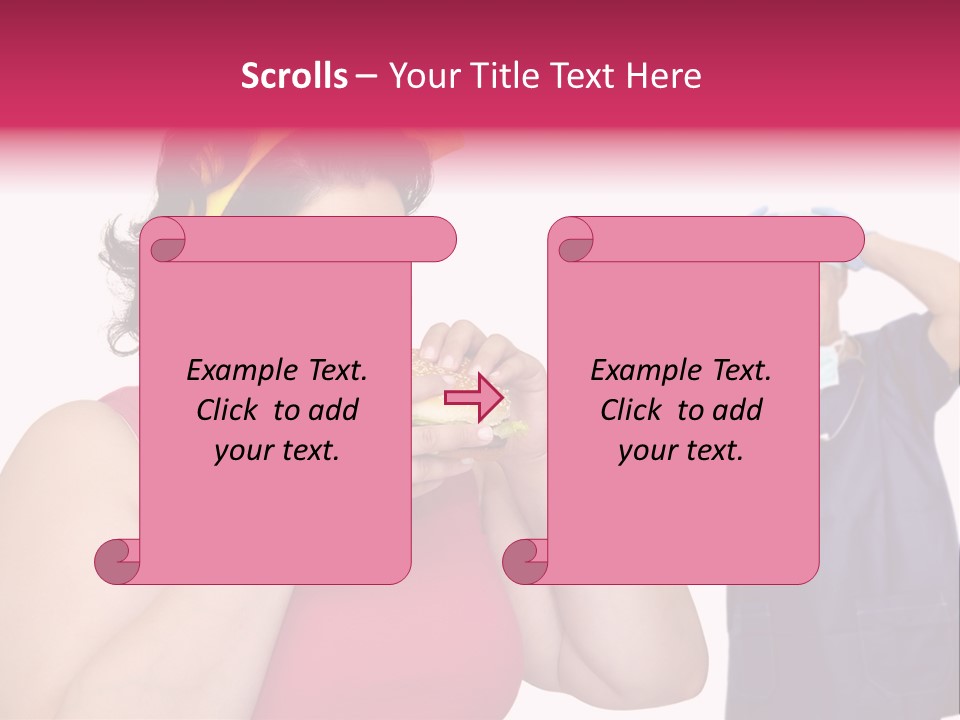 Fun Female Big PowerPoint Template