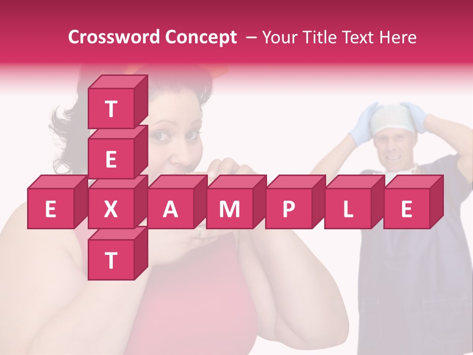 Fun Female Big PowerPoint Template