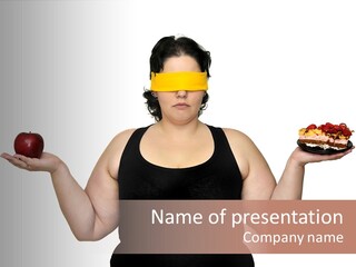 Gluttonous Women Fat PowerPoint Template